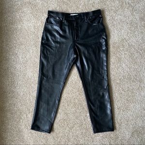 Abercrombie curve love skinny high rise vegan leather pants (size 32 short)